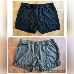 Old Navy khaki linen shorts Bundle Of 2 Pairs size XL